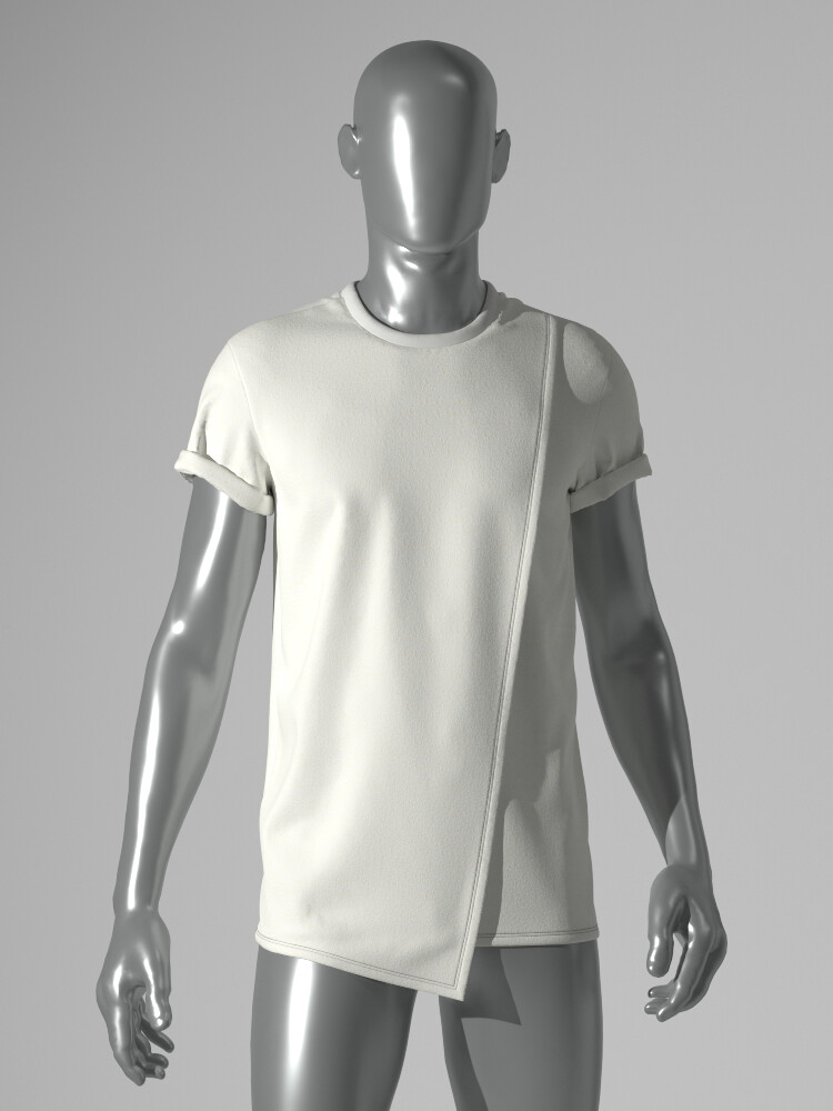 Artstation T Shirt With Asymmetric Hem Resources