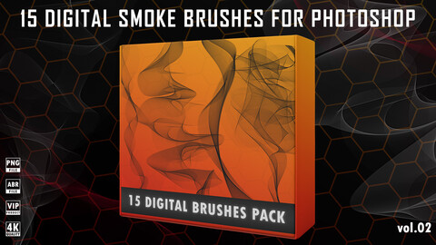 15 Digital Smoke Brushes For Photoshop ( ABR & PNG )