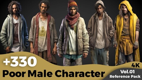 +330 Poor Male Character Concept(4k)