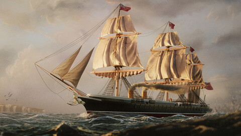 HMS Warrior - Model + Textures