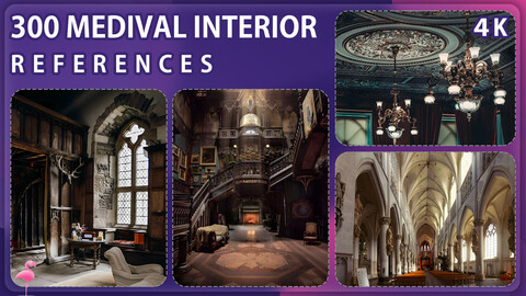 300 Medieval Interior Reference Pack – Vol 1