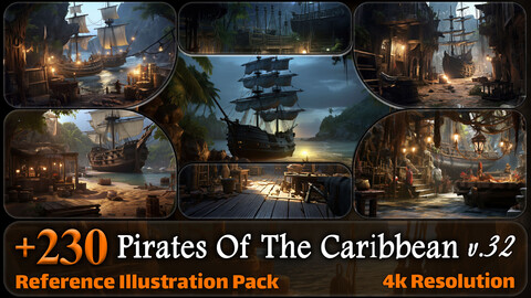 230 Pirates of The Caribbean Concept Reference Pack | 4K | v.32