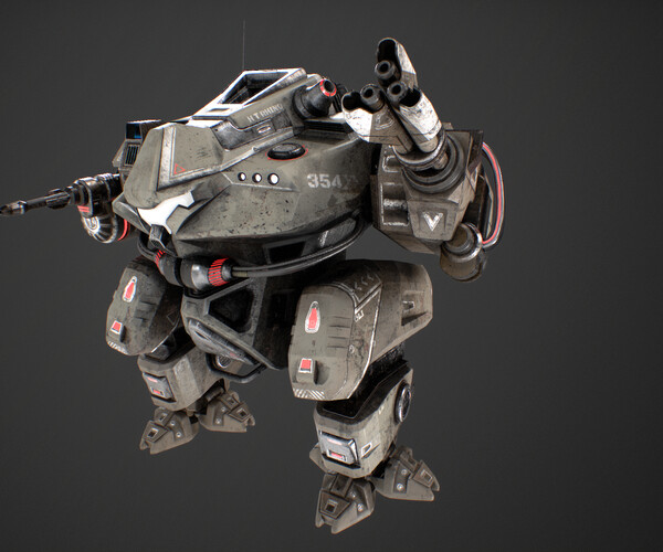 ArtStation - Low Poly Robot 3d Model | Game Assets