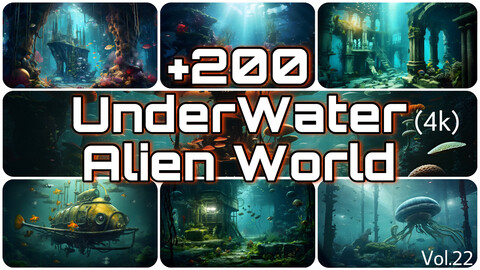 +200 Underwater Alien  Planet Concept(4k)