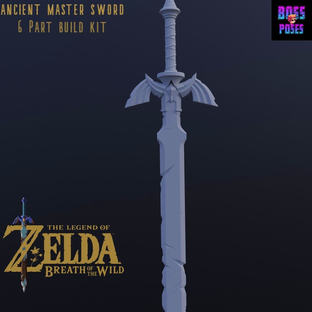 ArtStation - ZELDA - ANCIENT MASTER SWORD 6 PIECE BUILD KIT (3DPRINT ...