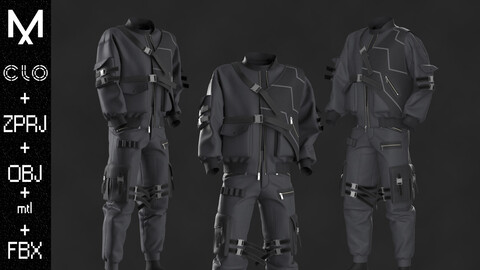 Tactical Outfit Male OBJ mtl FBX ZPRJ