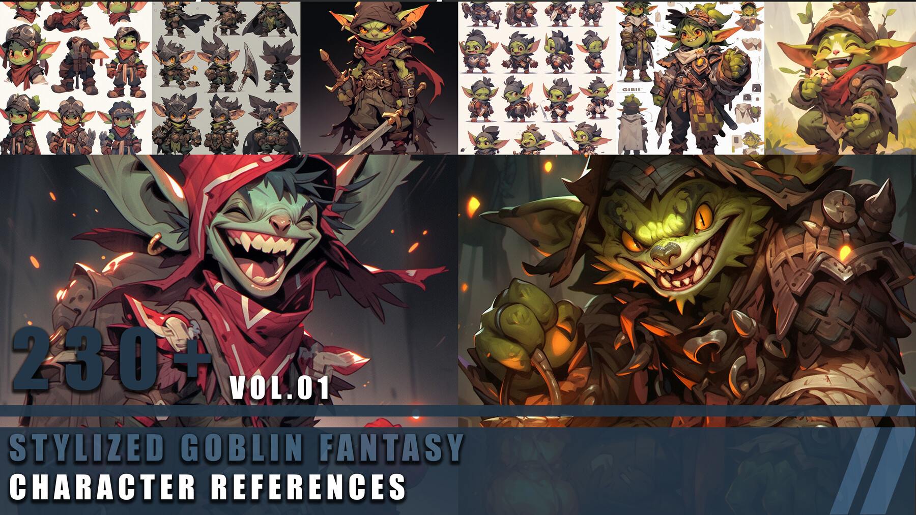 Artstation 230 Stylized Goblin Fantasy Character References Vol01