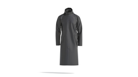 Black Rain Coat - waterproof raincoat jacket