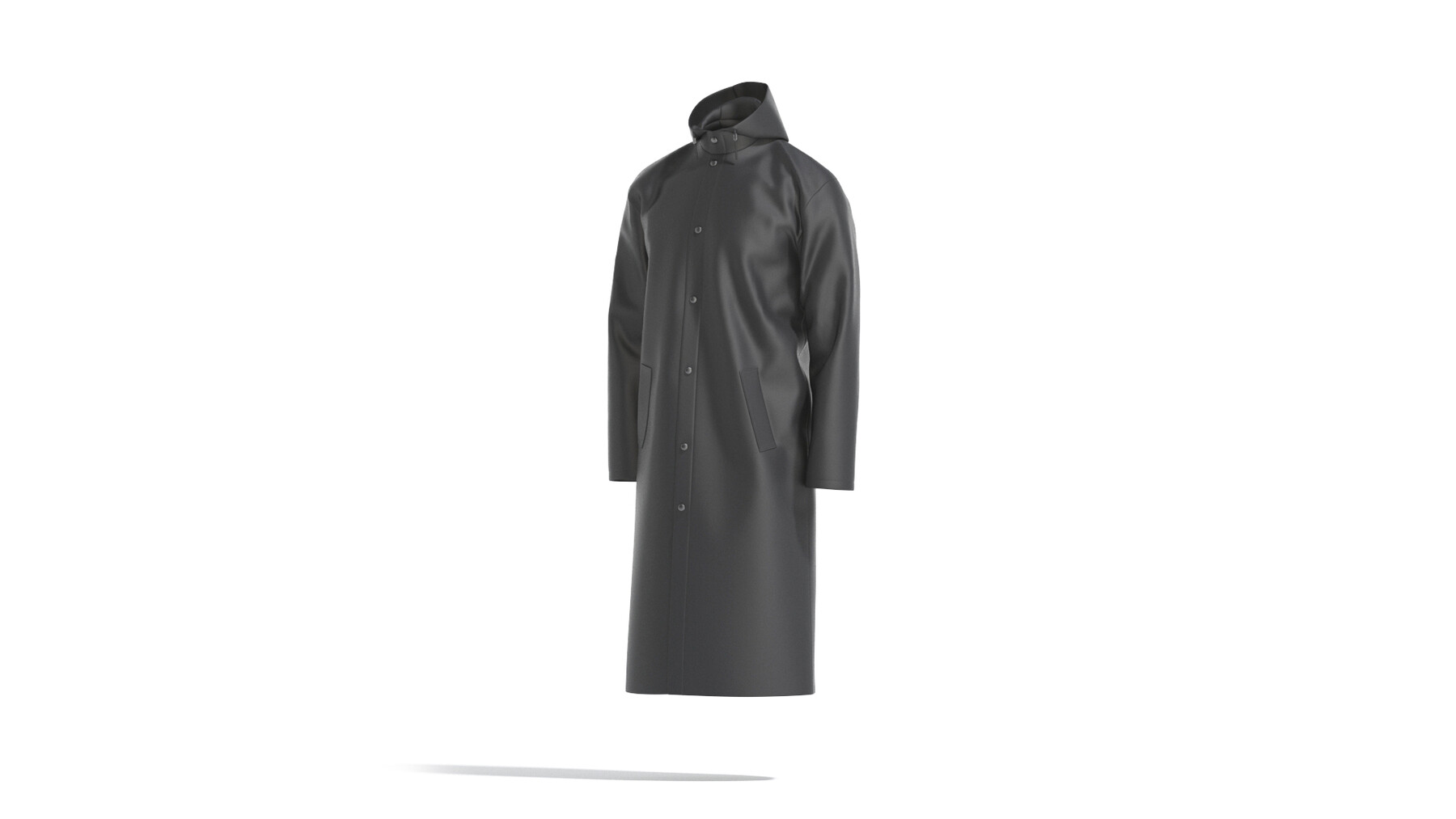 ArtStation Black Rain Coat waterproof raincoat jacket Resources