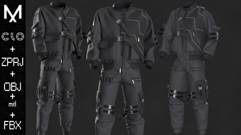 Tactical Outfit Male OBJ mtl FBX ZPRJ