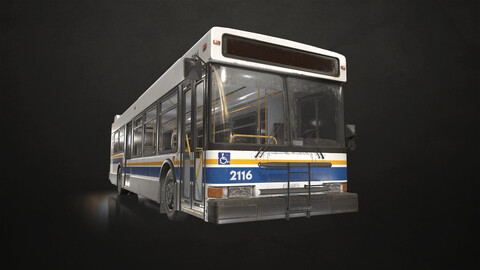 City Bus - Low Poly