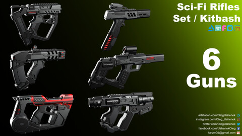 Sci-Fi Guns Set "Alpha"