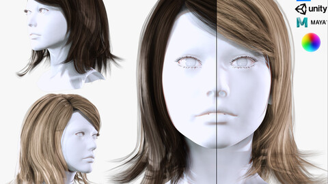 Realistic Female Hairstyle