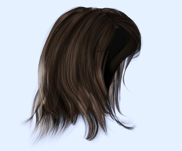 ArtStation - Realistic Female Hairstyle