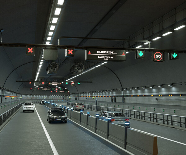 ArtStation - road tunnel 3D model | Resources