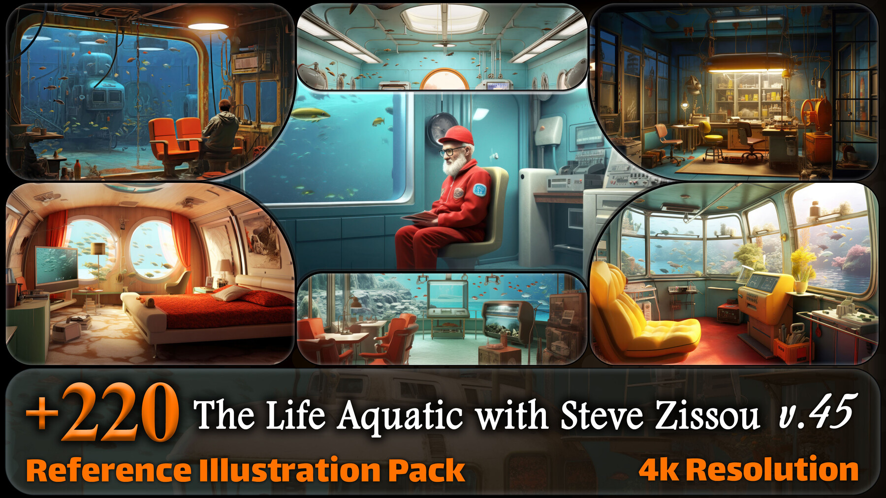 life aquatic illustration