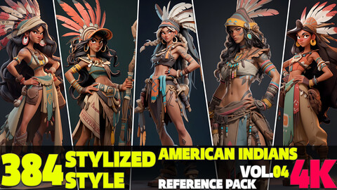 384 4K American Indians Reference Pack Vol.04