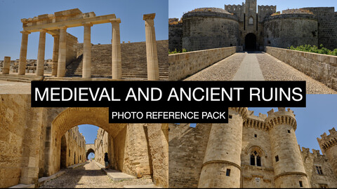 MEDIEVAL AND ANCIENT RUINS PHOTO REFERENCE PACK 261 jpgs