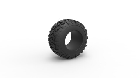 3D printable Diecast offroad tire 115 Scale 1:25