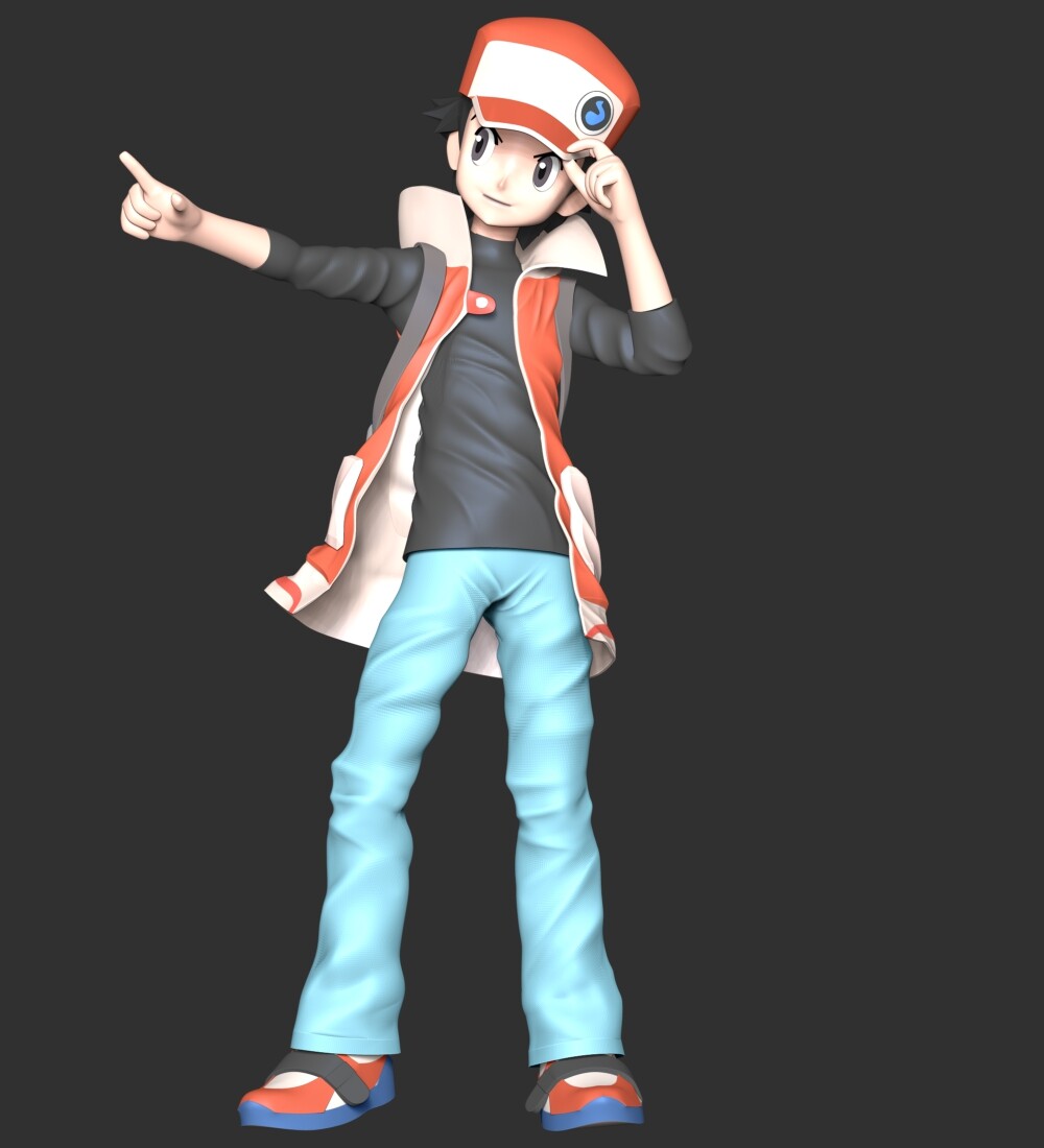 Trainer Red - Pokémon (3D Sprite) - Download Free 3D model by