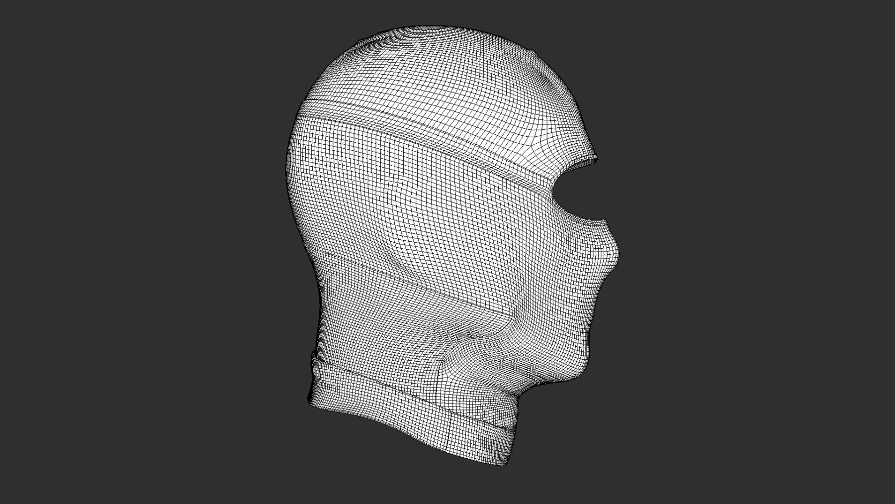 3D model BALACLAVA GUCCI GHOST PBR VR / AR / low-poly