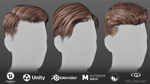 Generic male's hair pack (real-time)