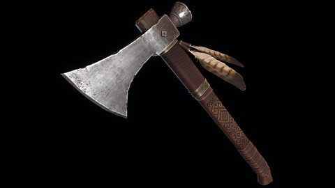 Decorated Tomahawk Axe