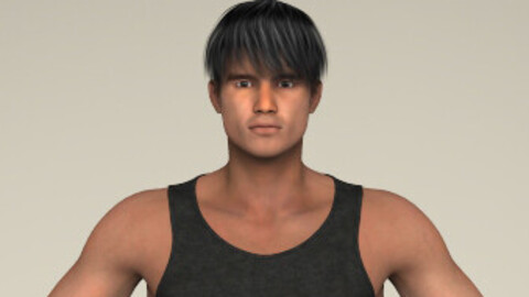 Realistic Muscular Handsome Man 3D Character