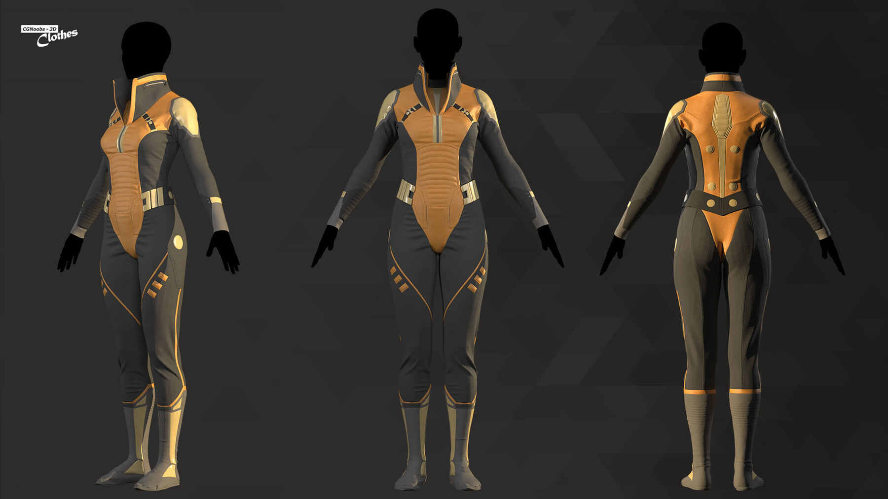ArtStation - Female Genesis 8 Space Suit 04 - 95 Marvelous Designer and ...