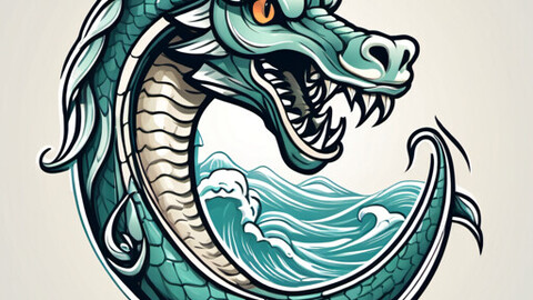 A Sea Serpent Logo Design