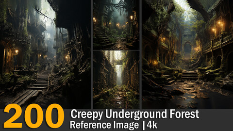 Creepy Underground Forest | Reference Images | 4K