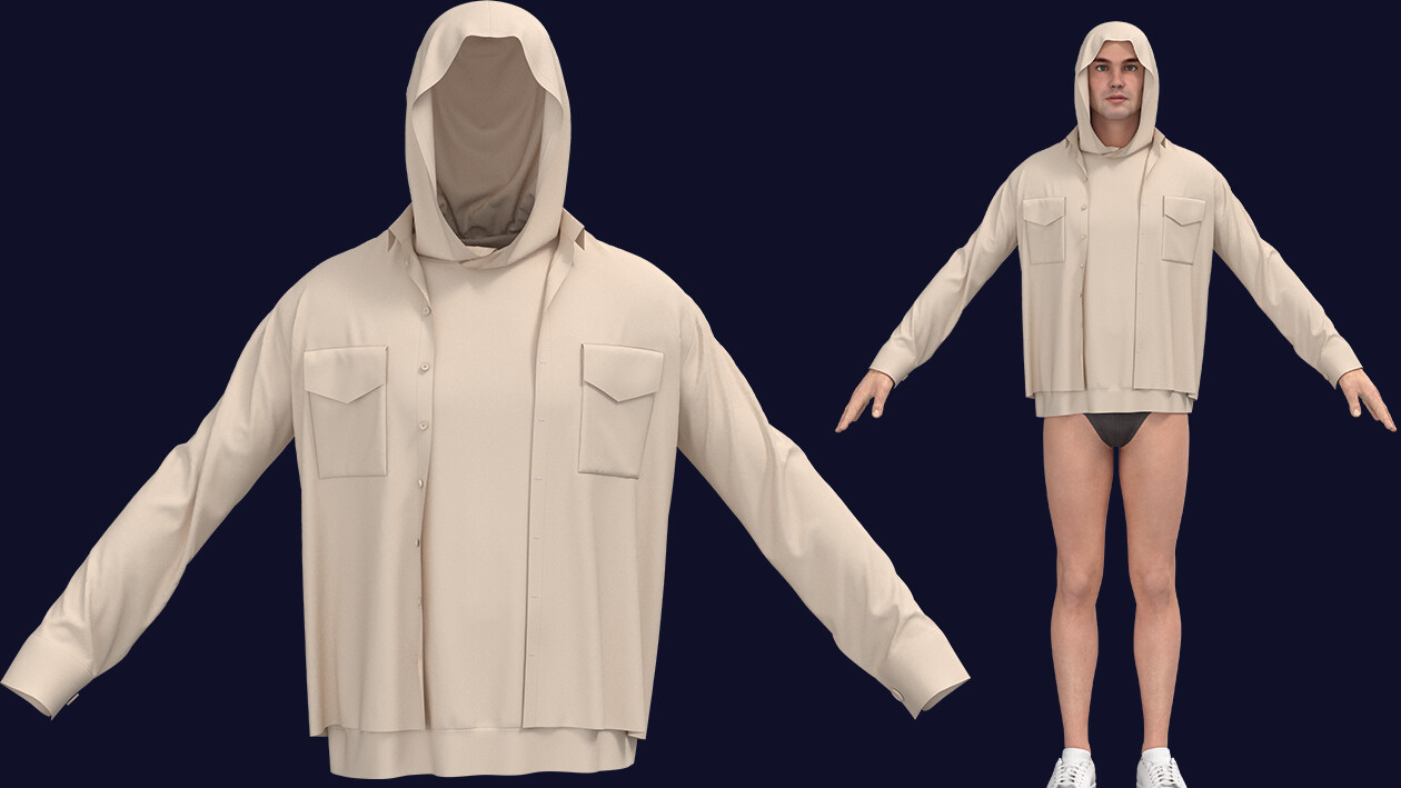 ArtStation - 8 men's Hoodie 3d models (VOL.02) Zprj, Obj, Fbx | Game Assets