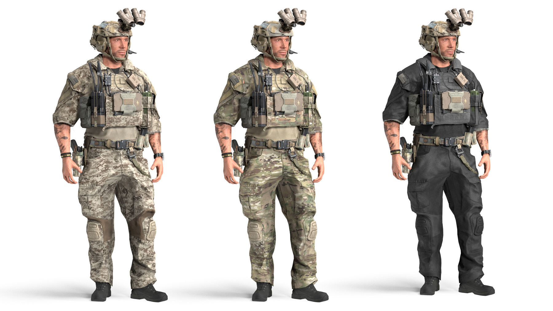 ArtStation - GAME READY RIGGED WESTERN SPECIAL OPERATIONS CHARACTER V3 ...
