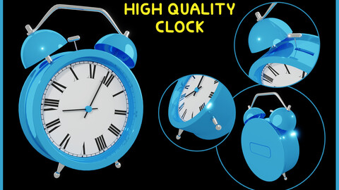 Metal Twin Bell Alarm Clock 3D Model