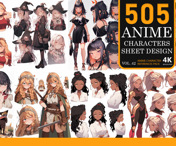ArtStation - Catgirls In Anime Style Vol.18-4K, Anime Character References  Pack
