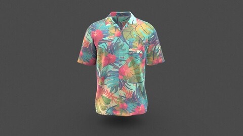 Men Hawaiian AOP Apparel Shirt