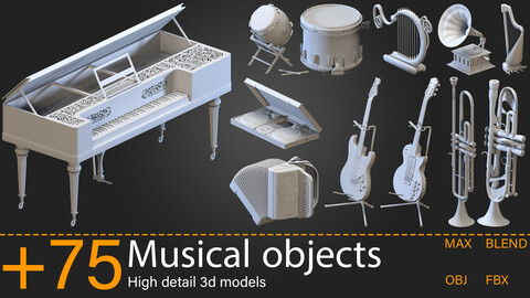 +75 - Musical objects - Kitbash-vol.01