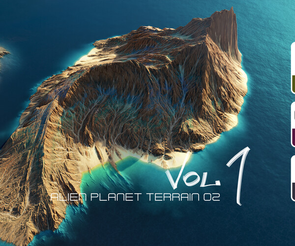 ArtStation - Alien planet terrain 02 | Resources