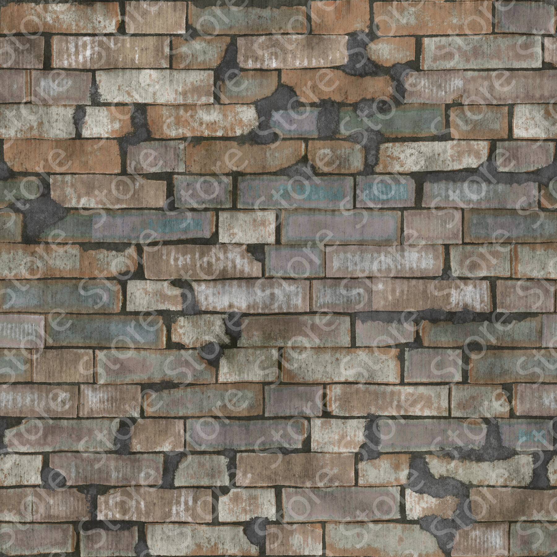 ArtStation - Bricks Seamless Texture Patterns 2k (2048*2048)