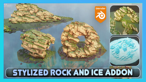 Rock and Ice Kitbash Pack + Rock and Ice Generator