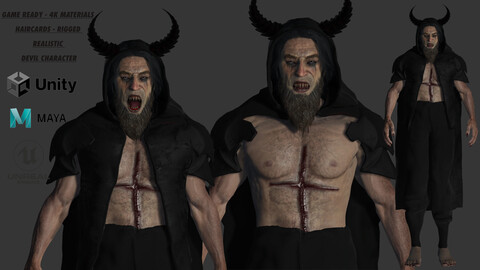 AAA 3D MODEL FANTASY/MONSTER/CREATURE CHARACTER - THE DEVIL 04