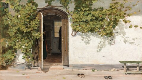 painting of a house in spain