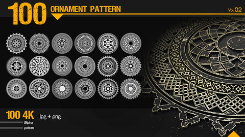 ornament pattern vol 02 | Alphas , Pattern