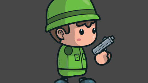 Little Green Army Character