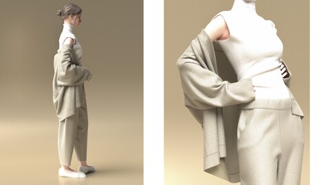 suit: pants, cardigan and vest