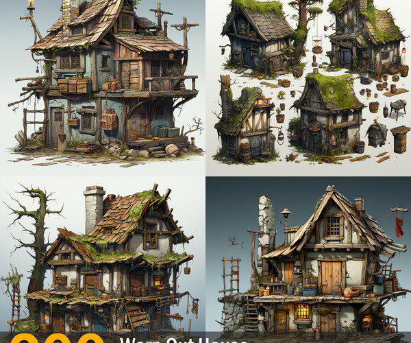 Artstation - Worn Out House 