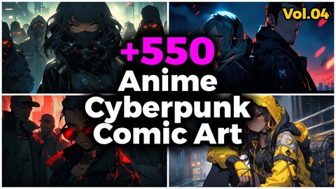 +500 Anime Cyberpunk Comic Art(4k)