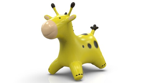 Jumping Giraffe Toy LowPoly