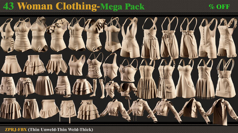 43 Woman Clothing- MEGA PACK 2-(zprj-fbx)-OFF