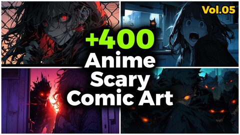 +400 Anime Scary Comic Art(4k) | Vol_05